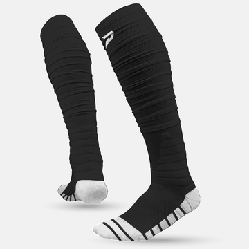 Quantum Knit: Extra Long Padded Scrunch Socks - Black