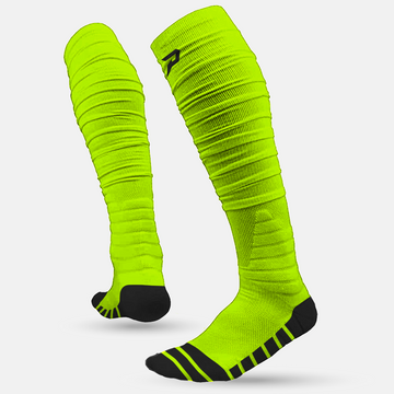 Quantum Knit: Extra Long Padded Scrunch Socks - Slime